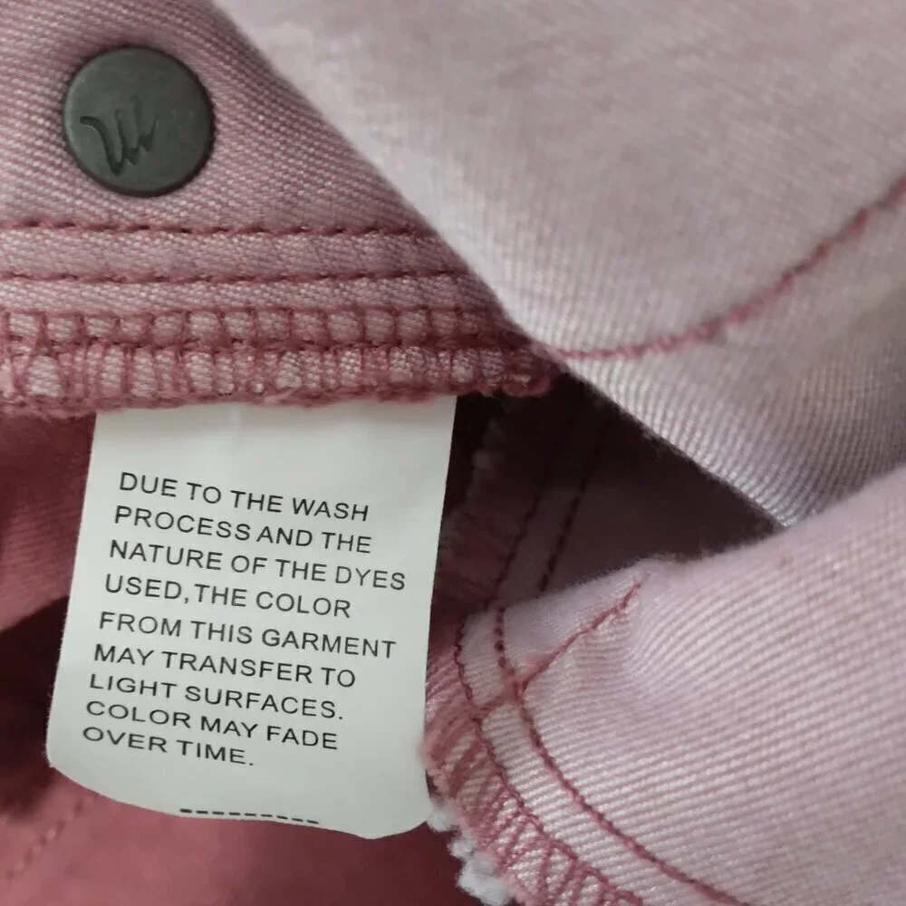 MADEWELL | High-Rise Denim Shorts: Garment-Dyed Button-Front Pink | Size 32
